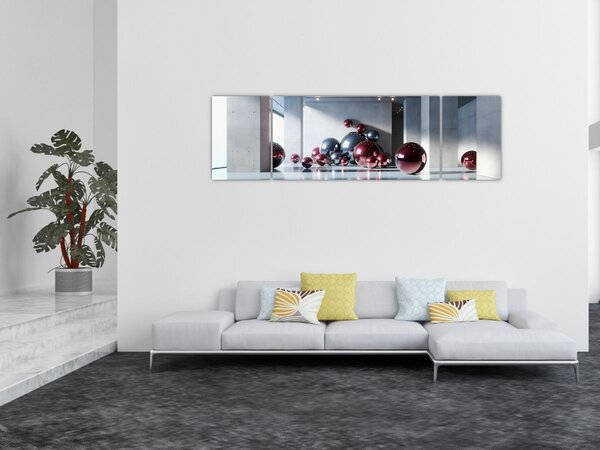 Obraz - 3D prostor s koulemi II. (170x50 cm)