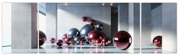 Obraz - 3D prostor s koulemi II. (170x50 cm)