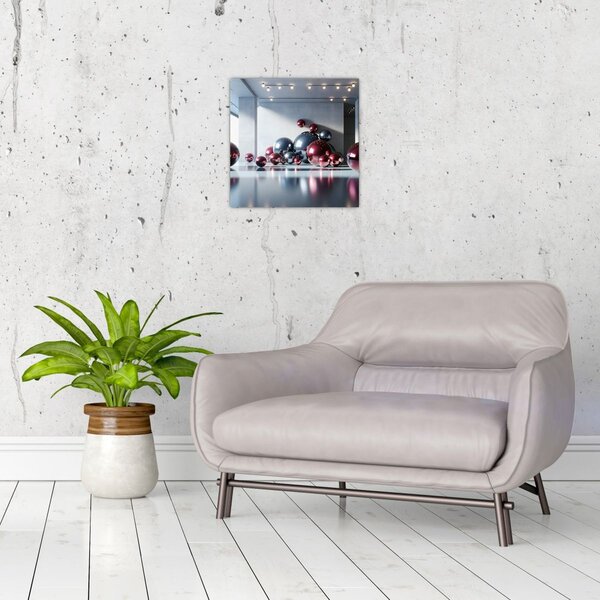 Obraz - 3D prostor s koulemi II. (30x30 cm)