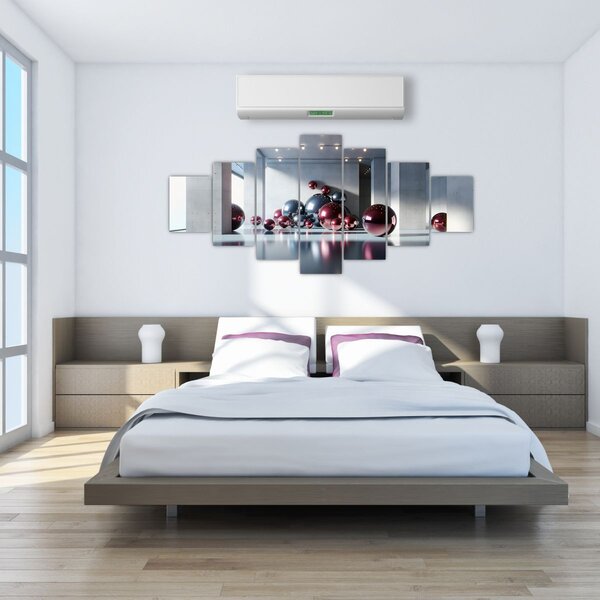Obraz - 3D prostor s koulemi II. (210x100 cm)