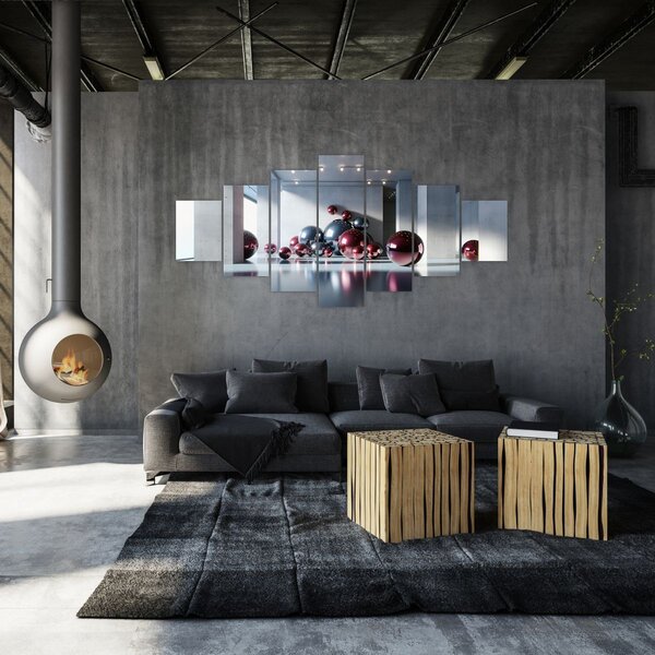 Obraz - 3D prostor s koulemi II. (210x100 cm)