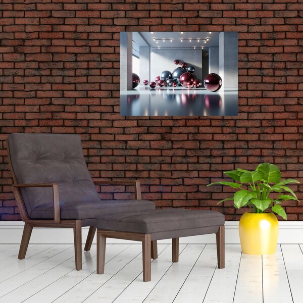 Obraz - 3D prostor s koulemi II. (70x50 cm)