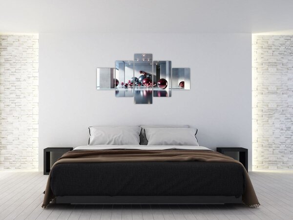 Obraz - 3D prostor s koulemi II. (125x70 cm)