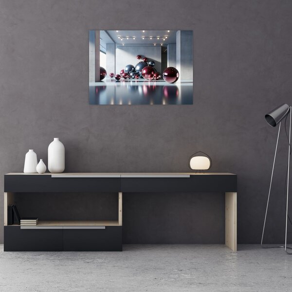 Obraz - 3D prostor s koulemi II. (70x50 cm)