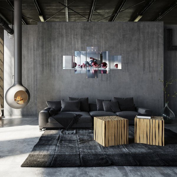 Obraz - 3D prostor s koulemi II. (125x70 cm)