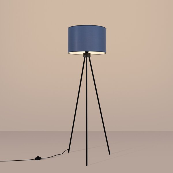 Sollux Lighting Stojací lampa NEVIA tmavě modrá