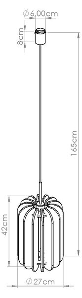 Sollux Lighting Závěsná lampa MULA 27 žlutá