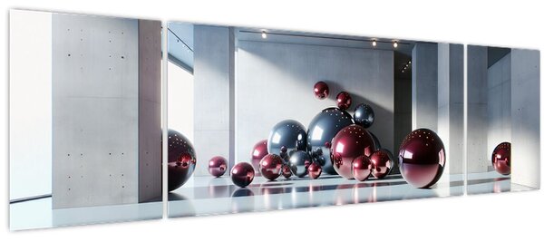 Obraz - 3D prostor s koulemi II. (170x50 cm)