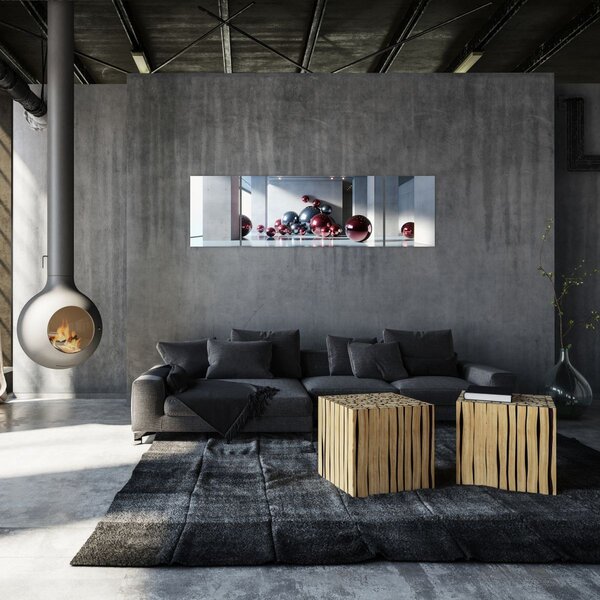 Obraz - 3D prostor s koulemi II. (170x50 cm)