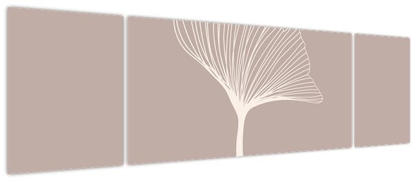 Obraz - Béžové listy N⁰5 (170x50 cm)