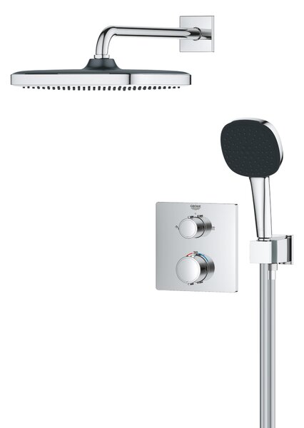 Grohe Vitalio Comfort sprchová sada pod omítku s termostatem s dešťovou sprchou StarLight Chrome 34882000