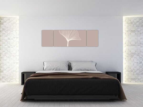 Obraz - Béžové listy N⁰5 (170x50 cm)