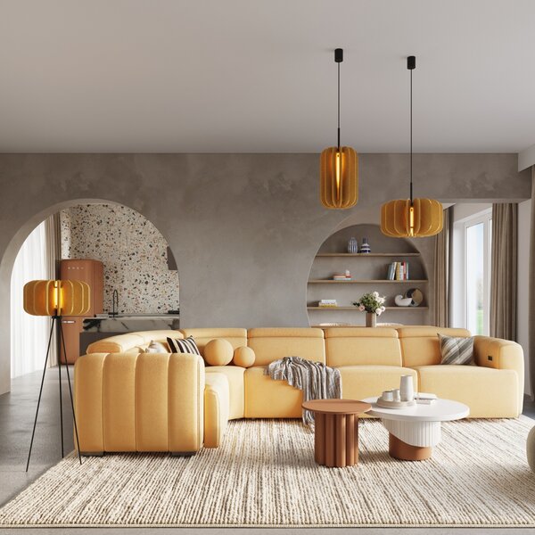 Sollux Lighting Stojací lampa MULA 45 žlutá