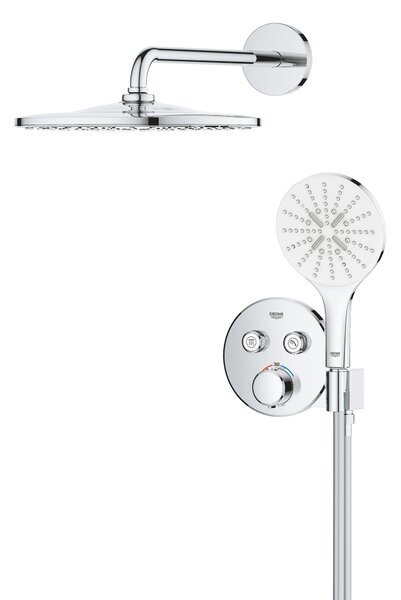 Grohe Precision Smartcontrol sprchová sada pod omítku s termostatem s dešťovou sprchou chrom 34877000