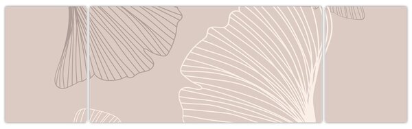 Obraz - Béžové listy N⁰6 (170x50 cm)