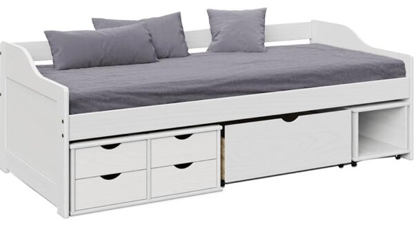 Kondela Postel MAXI NEW 90x200 s úložným prostorem masiv bílá