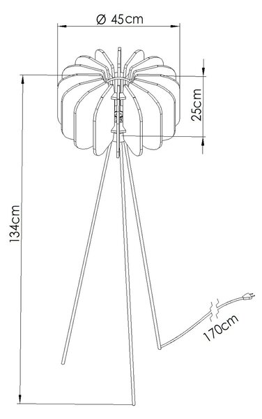 Sollux Lighting Stojací lampa MULA 45 žlutá