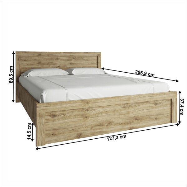 Kondela Postel DORSI 120x200, dub navarra