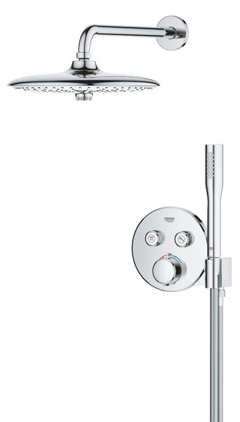 Grohe Precision Smartcontrol sprchová sada pod omítku s termostatem s dešťovou sprchou chrom 34878000