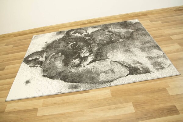 Makro Abra Dětský kusový koberec Lima 9362A Lvíček šedý Rozměr: 120x170 cm