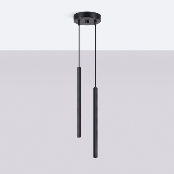 Sollux Lighting Závěsná lampa ARCHE 2P černá