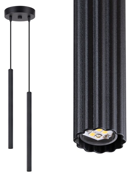 Sollux Lighting Závěsná lampa ARCHE 2P černá
