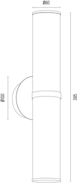 Argon Hampton nástěnné svítidlo 2x7 W mosaz 7203