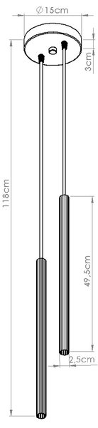 Sollux Lighting Závěsná lampa ARCHE 2P bílá