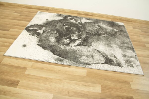 Makro Abra Dětský kusový koberec Lima 9362A Lvíček šedý Rozměr: 120x170 cm
