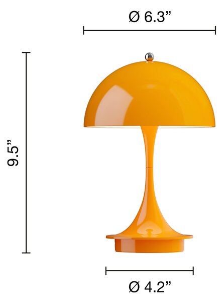 LOUIS POULSEN Přenosná lampa Panthella 160, Opaque orange