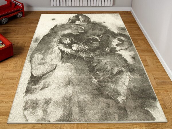 Makro Abra Dětský kusový koberec Lima 9362A Lvíček šedý Rozměr: 120x170 cm