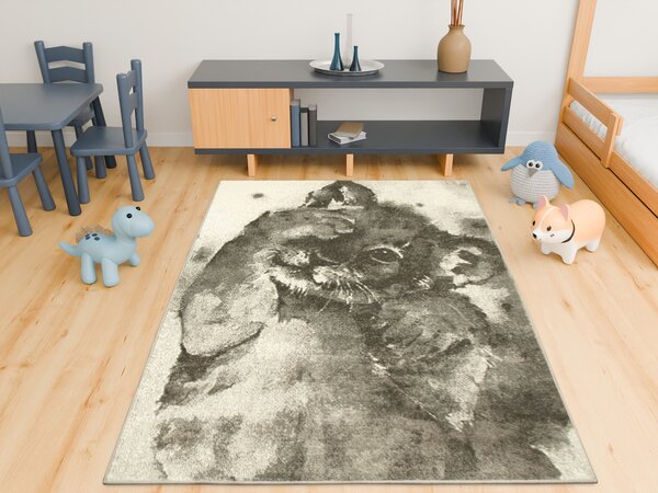 Makro Abra Dětský kusový koberec Lima 9362A Lvíček šedý Rozměr: 120x170 cm