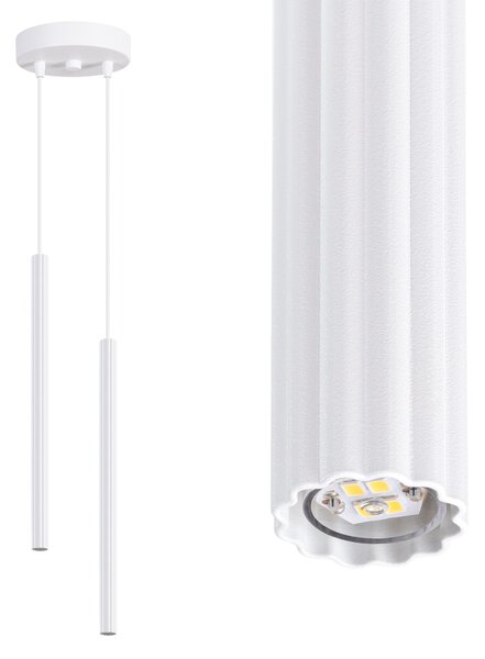 Sollux Lighting Závěsná lampa ARCHE 2P bílá