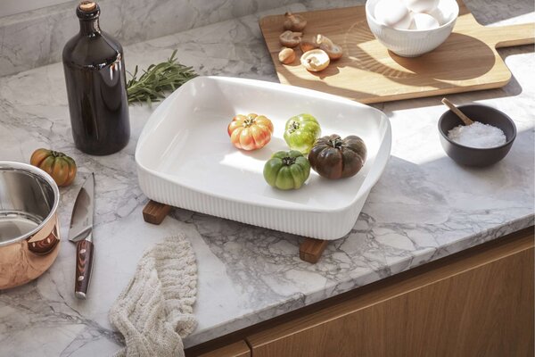 Porcelánová zapékací mísa Eva Trio Legio Nova, 30,5 × 24,5 cm, bílý porcelán – porcelánová zapékací mísa do trouby a na stůl