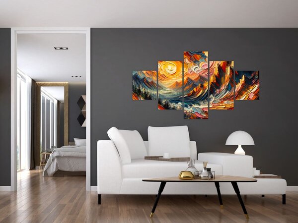 Obraz - Hory zalité sluncem (125x70 cm)