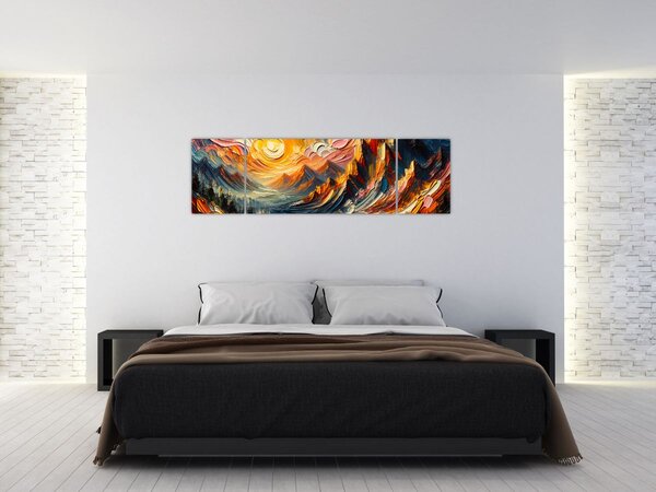 Obraz - Hory zalité sluncem (170x50 cm)
