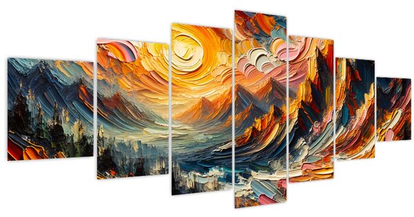 Obraz - Hory zalité sluncem (210x100 cm)