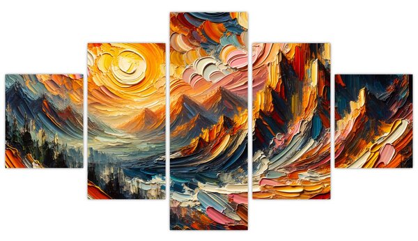Obraz - Hory zalité sluncem (125x70 cm)