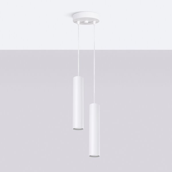 Sollux Lighting Závěsná lampa LAGOS 2P bílá