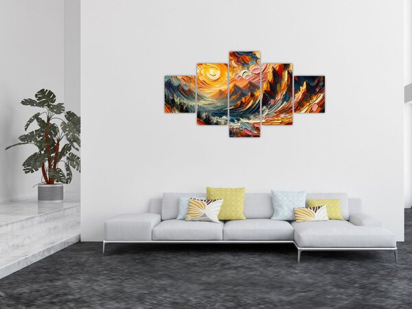 Obraz - Hory zalité sluncem (125x70 cm)