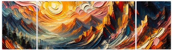 Obraz - Hory zalité sluncem (170x50 cm)