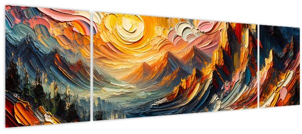 Obraz - Hory zalité sluncem (170x50 cm)