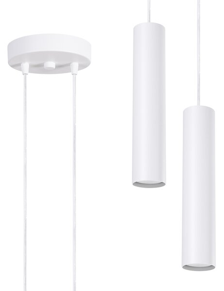 Sollux Lighting Závěsná lampa LAGOS 2P bílá