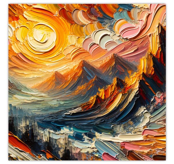 Obraz - Hory zalité sluncem (30x30 cm)