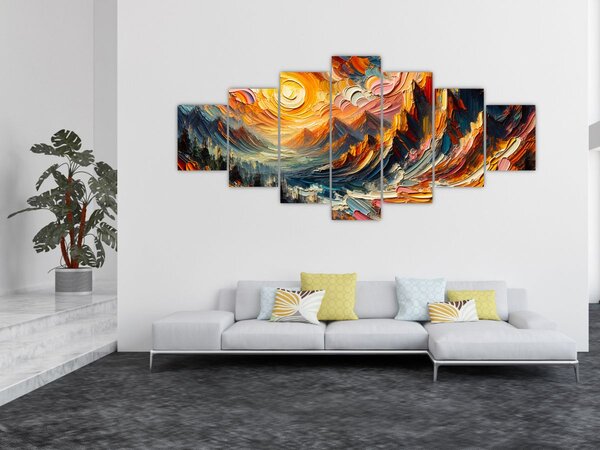 Obraz - Hory zalité sluncem (210x100 cm)
