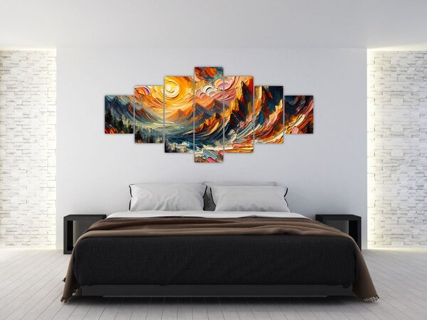 Obraz - Hory zalité sluncem (210x100 cm)