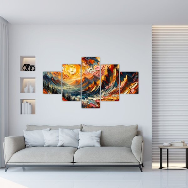 Obraz - Hory zalité sluncem (125x70 cm)