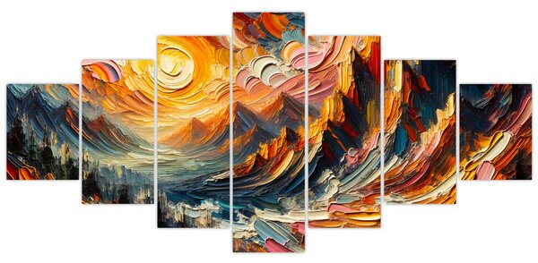 Obraz - Hory zalité sluncem (210x100 cm)