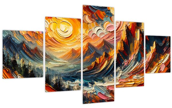 Obraz - Hory zalité sluncem (125x70 cm)