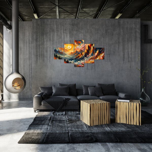 Obraz - Hory zalité sluncem (125x70 cm)